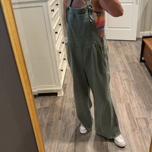 Aerie Green Overalls
